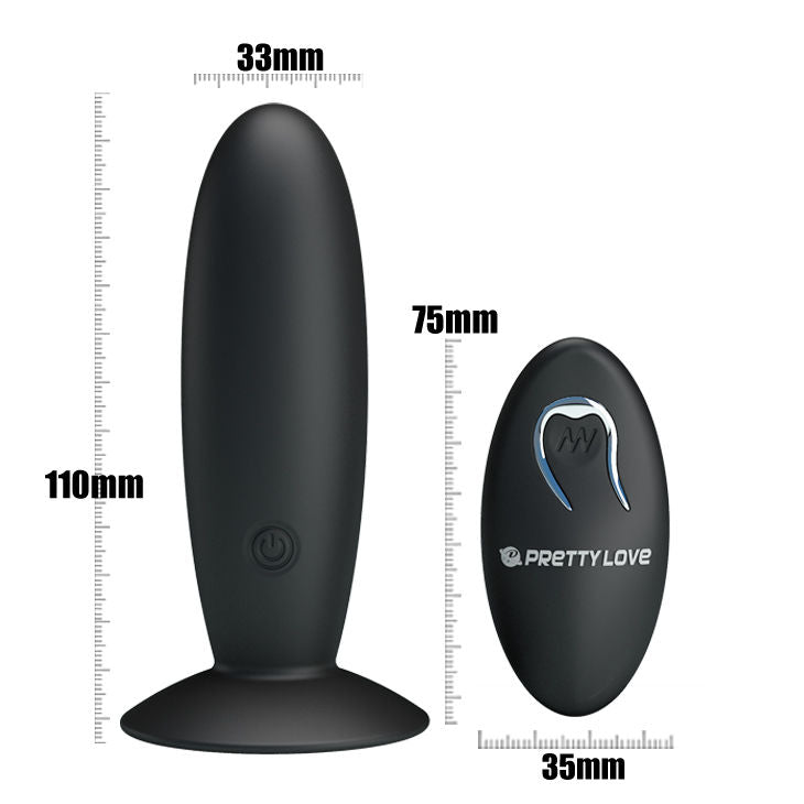 PRETTY LOVE - Rechargeable Anal Plug Vibration and Remote Control