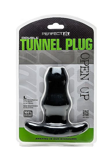 Perfect Fit Brand Double Tunnel Hollow Butt Plug – Butt Plugs – XL Large Clear – product photo 2