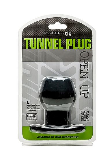 Perfect Fit Brand - Ass Tunnel Plug Silicone Black L