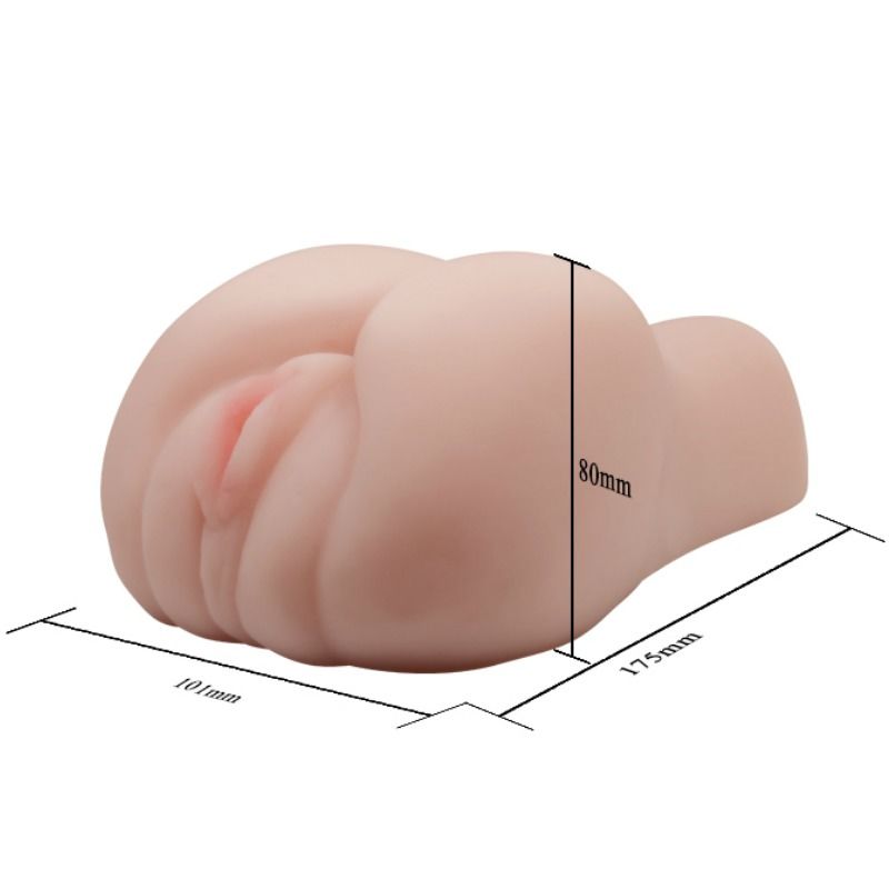 Baile Passion Lady Vagina Masturbator features lifelike texture, dual tunnels, and adjustable vibration for realistic pleasure. Easy to clean and use.5