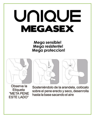 Uniq Megasex Non-Latex Sensitive Condoms – 3 Pack – Condoms – product photo 2