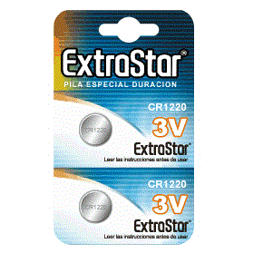 Extrastar - Cr1220 3V 2 Batteries Pack