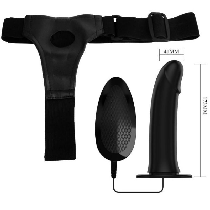 Pretty Love - Vito Strap On With Hollow Dildo And Vibration 17.3 Cm