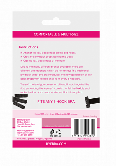 Bye-Bra Open Back Bra Adapter Backless Straps – Bra – product photo 2