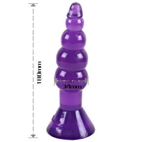 Comfortable Baile Climax Happens Anal Plug with wavy design and suction cup. Perfect for beginners. Ships UK & EU. Buy now for new anal pleasure!1