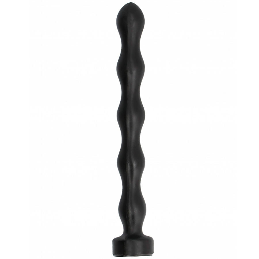 Enjoy dynamic sensations with the All Black Anal Plug Ball. Five graduated balls for varied stretching. Body-safe, waterproof, and compatible with all lubricants.3