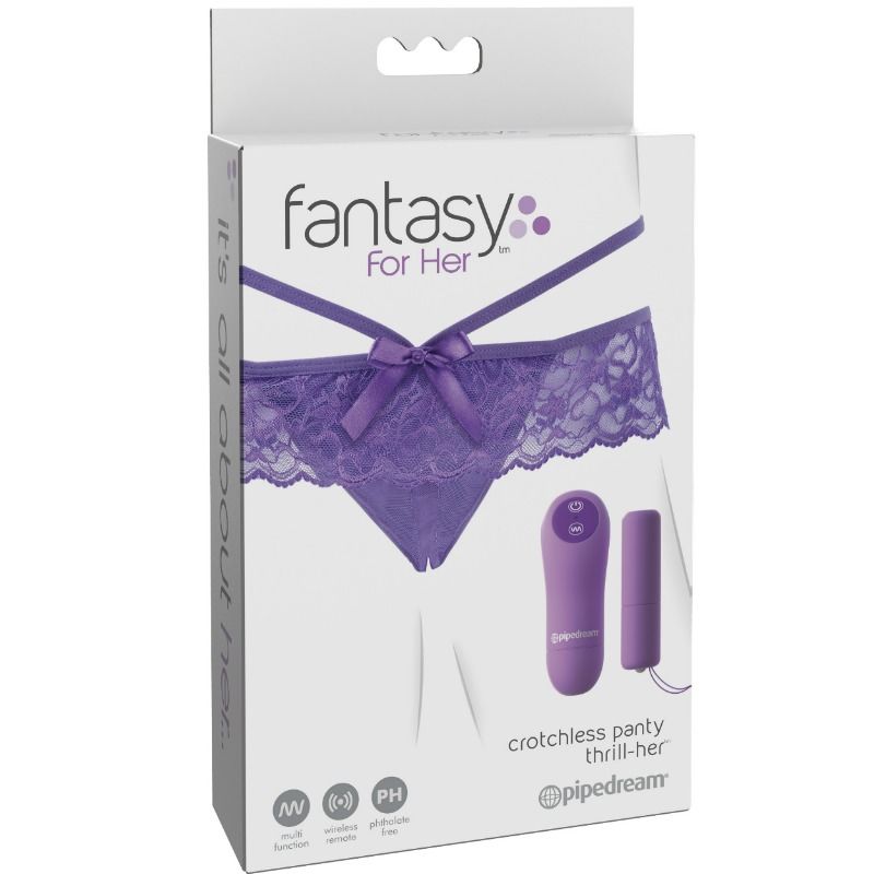 DelighToys - Fantasy Her – Crotchless Panty Discreet Vibrator by DelighToys