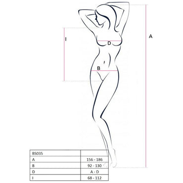 Passion Woman BS035 Crotchless Fishnet Bodystocking – Bodysuits – WHITE – product photo 2