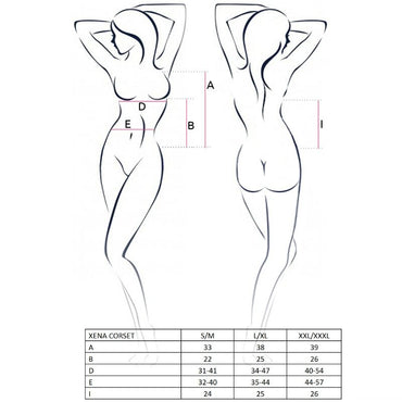 Passion Xena Women's Corset with Matching Thong Set – Corsets & Bustiers – S/M – product photo 2