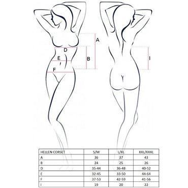 Passion Hellen Lingerie Corset with Matching Thong – Corsets & Bustiers – S/M – product photo 2