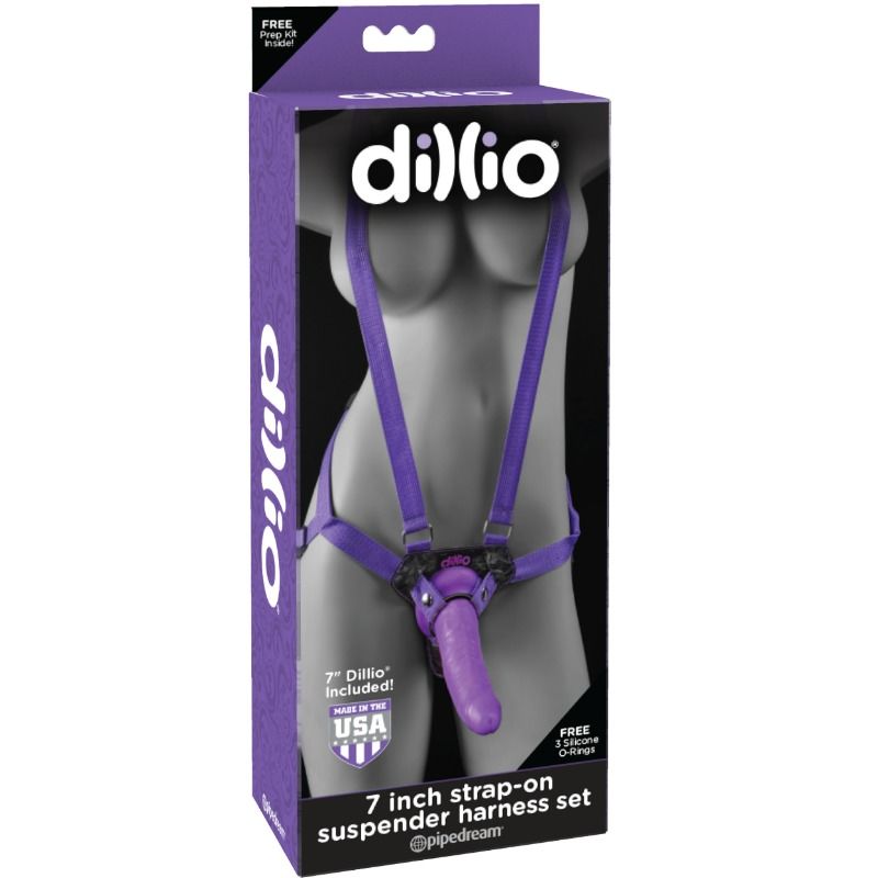 Dillio - 7 Inch Strap-On Suspender Harness Set