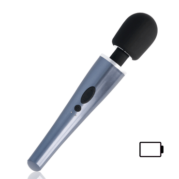 BLACK&SILVER - DelighToys Dexter Massage Wand – Black & Silver