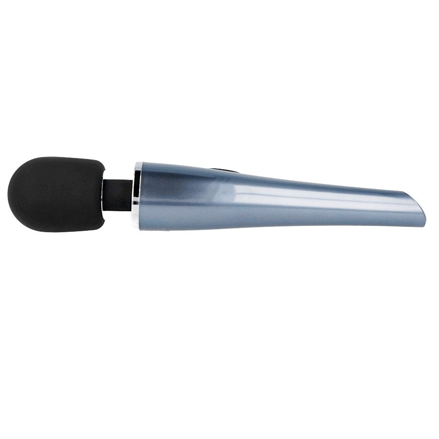 BLACK&SILVER - DelighToys Dexter Massage Wand – Black & Silver