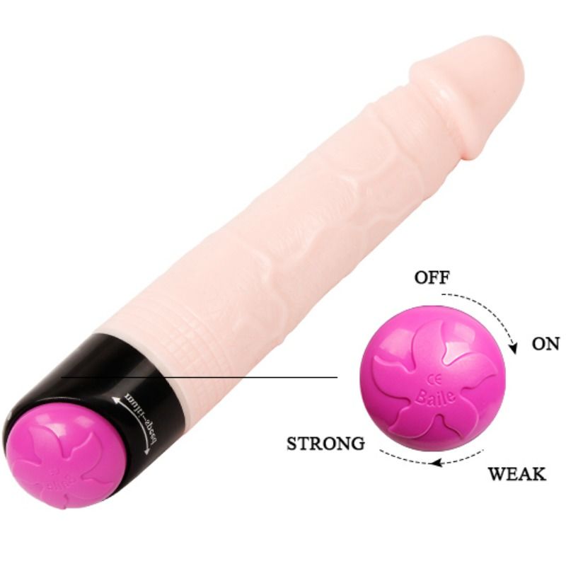 Enjoy lifelike pleasure with Baile Rotating Dildo Vibrator. PVC design with rotation and vibration. Ships UK & EU. Order now for ultimate satisfaction!4