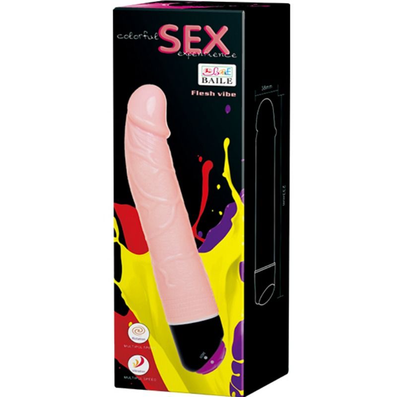Enjoy lifelike pleasure with Baile Rotating Dildo Vibrator. PVC design with rotation and vibration. Ships UK & EU. Order now for ultimate satisfaction!8