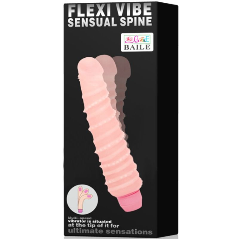 Enjoy soft, textured pleasure with Baile Flexi Sensual Spiral Vibrator. Multi-speed vibrations and realistic design. Ships UK & EU. Order now!9