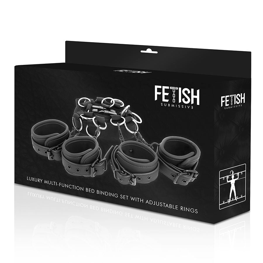 FETISH SUBMISSIVE - Luxury Bed Ties Set with Neoprene Lining by Deligh