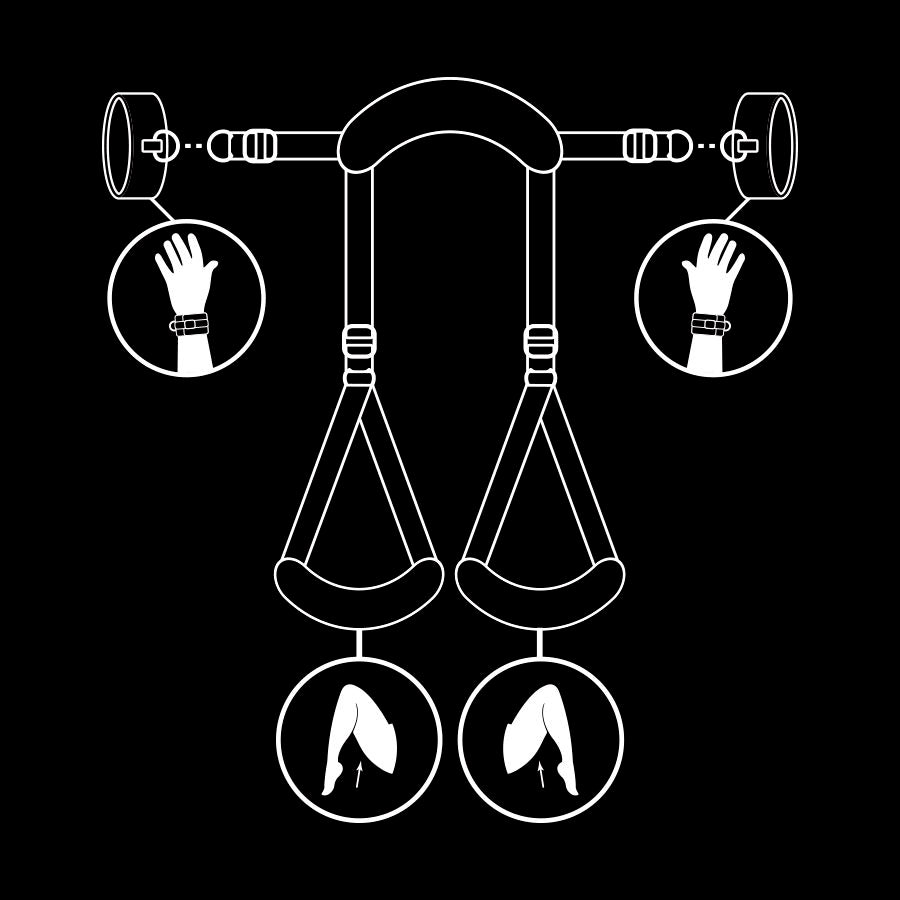 FETISH SUBMISSIVE - Adjustable Restraint Set with Neoprene Lined Handcuf