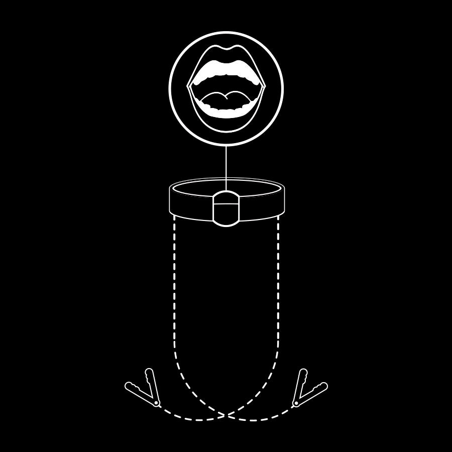 FETISH SUBMISSIVE - Gag Ring Adjustable Nipple Clamps by DelighToys