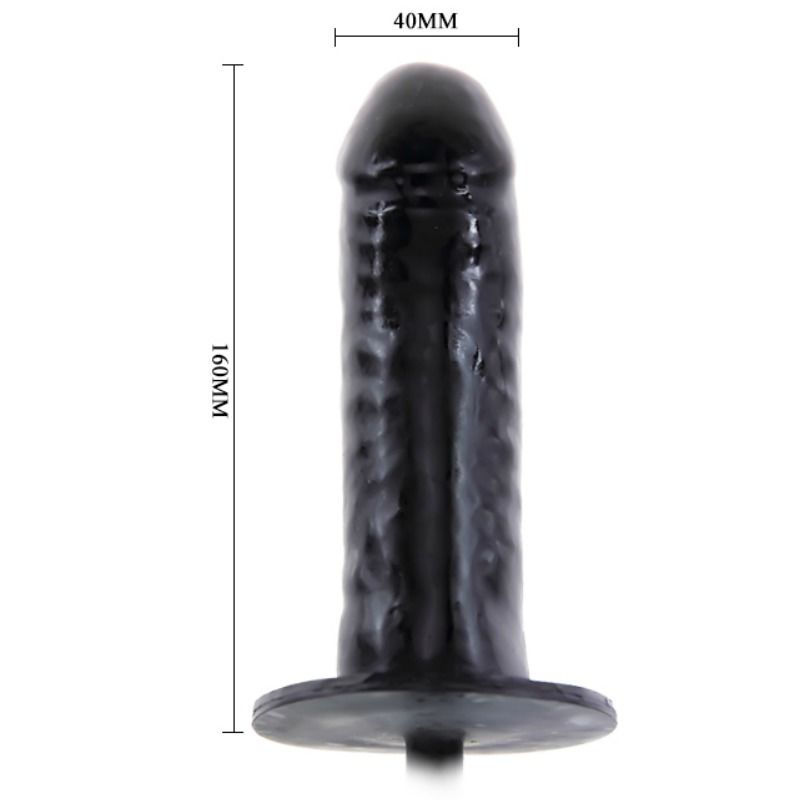 Baile Vibration Inflatable Penis expands with air pump and delivers multi-speed vibrations. Features realistic texture, suction cup, and hands-free pleasure.5
