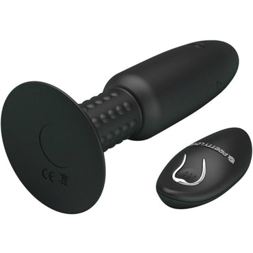 Pretty Love Rotating Vibrating Silicone Anal Plug with Remote – Butt Plugs – product photo 2
