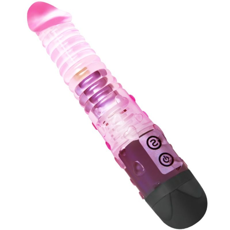 Discover ultimate satisfaction with the Baile Lover Pink Vibrator. Features 10 pre-programmed modes, strong vibrations, and a nodulated shaft for enhanced stimulation.2