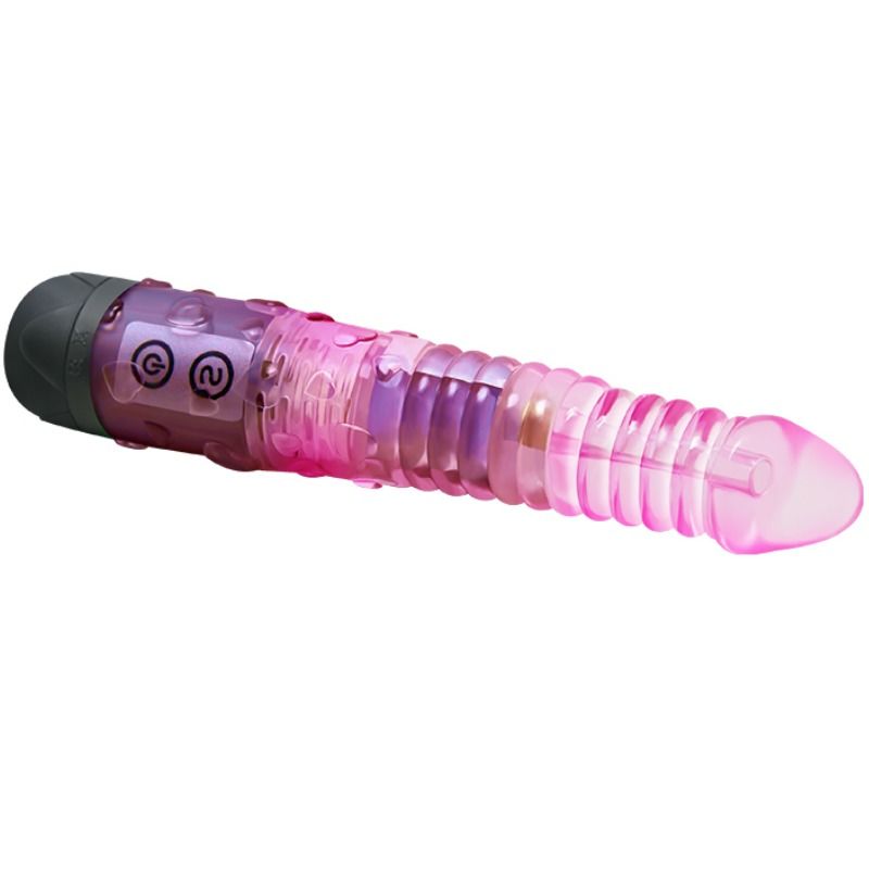 Discover ultimate satisfaction with the Baile Lover Pink Vibrator. Features 10 pre-programmed modes, strong vibrations, and a nodulated shaft for enhanced stimulation.3