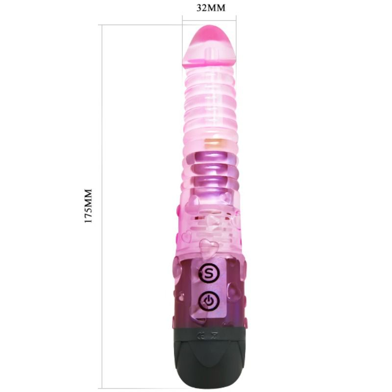 Discover ultimate satisfaction with the Baile Lover Pink Vibrator. Features 10 pre-programmed modes, strong vibrations, and a nodulated shaft for enhanced stimulation.7