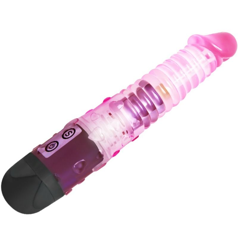Discover ultimate satisfaction with the Baile Lover Pink Vibrator. Features 10 pre-programmed modes, strong vibrations, and a nodulated shaft for enhanced stimulation.8