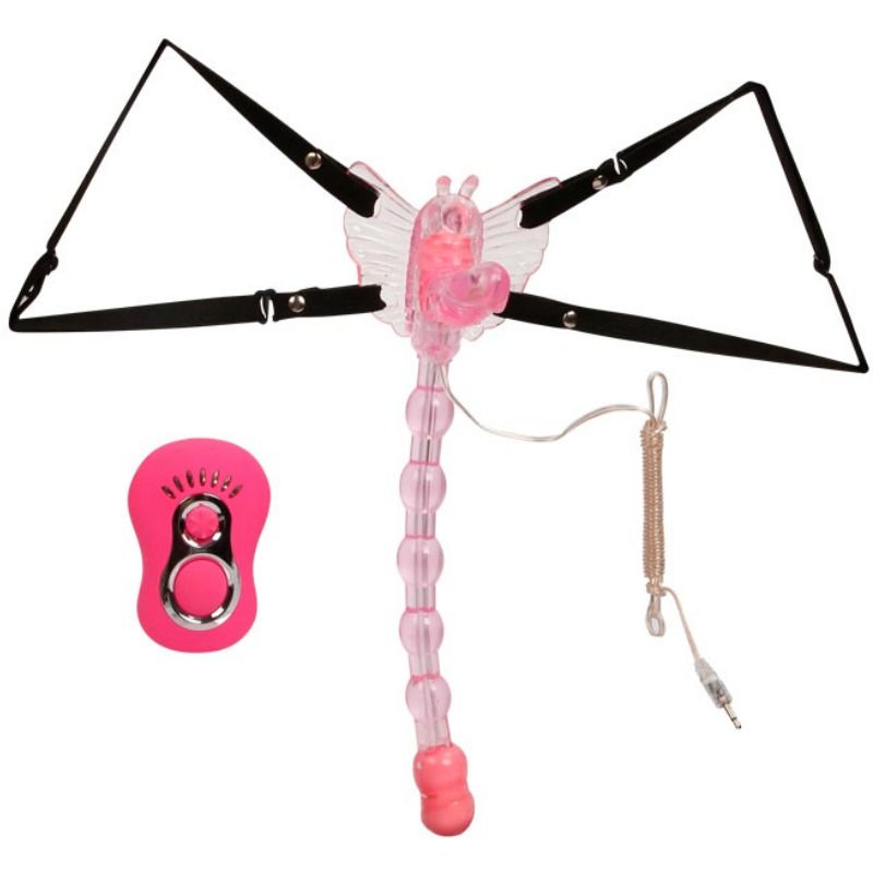 Experience multi-zone pleasure with Baile Butterfly Strap-On vibrator. 7 vibration modes, remote control. Ships UK & EU. Buy now for unforgettable fun!1
