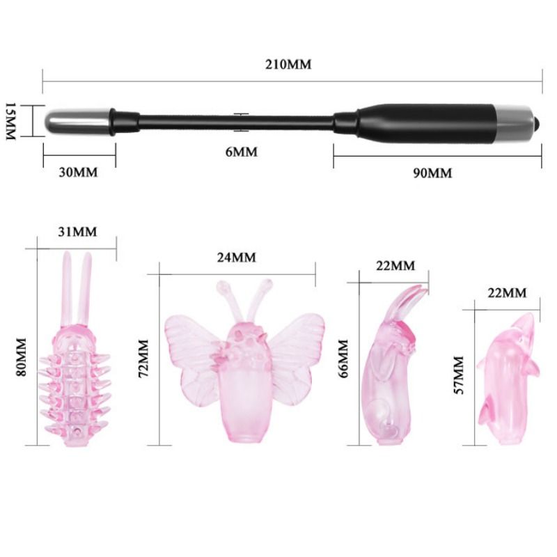 BAILE - Wizard Magic Wand Stimulator Multiple Attachments and Variable