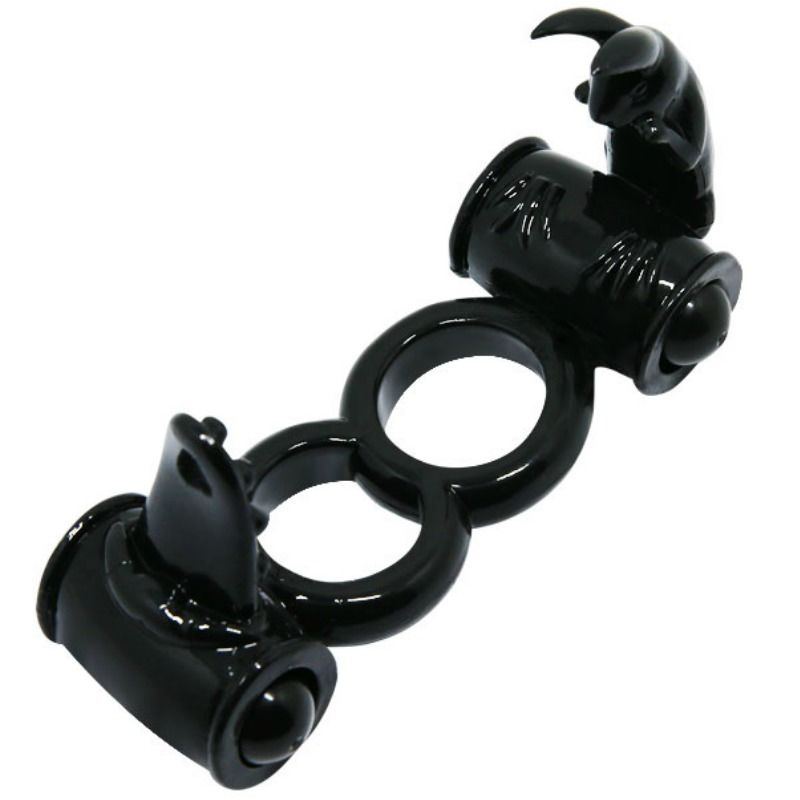 Enhance pleasure with the Baile Cock Ring Clitoral Stimulator. High-quality silicone, powerful vibrations, rabbit-shaped clitoral stimulator, and easy-to-use design5