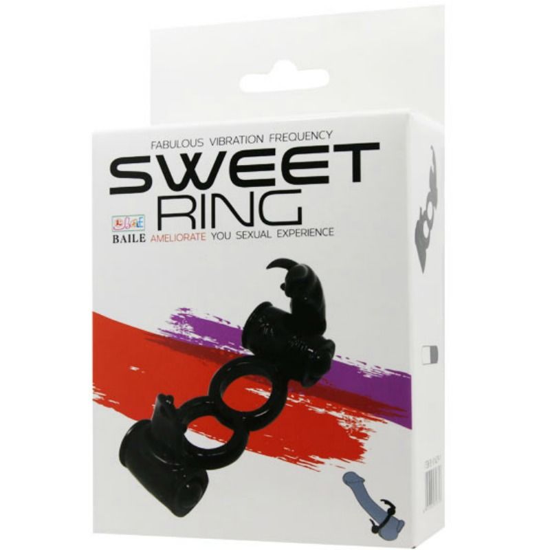 Enhance pleasure with the Baile Cock Ring Clitoral Stimulator. High-quality silicone, powerful vibrations, rabbit-shaped clitoral stimulator, and easy-to-use design6