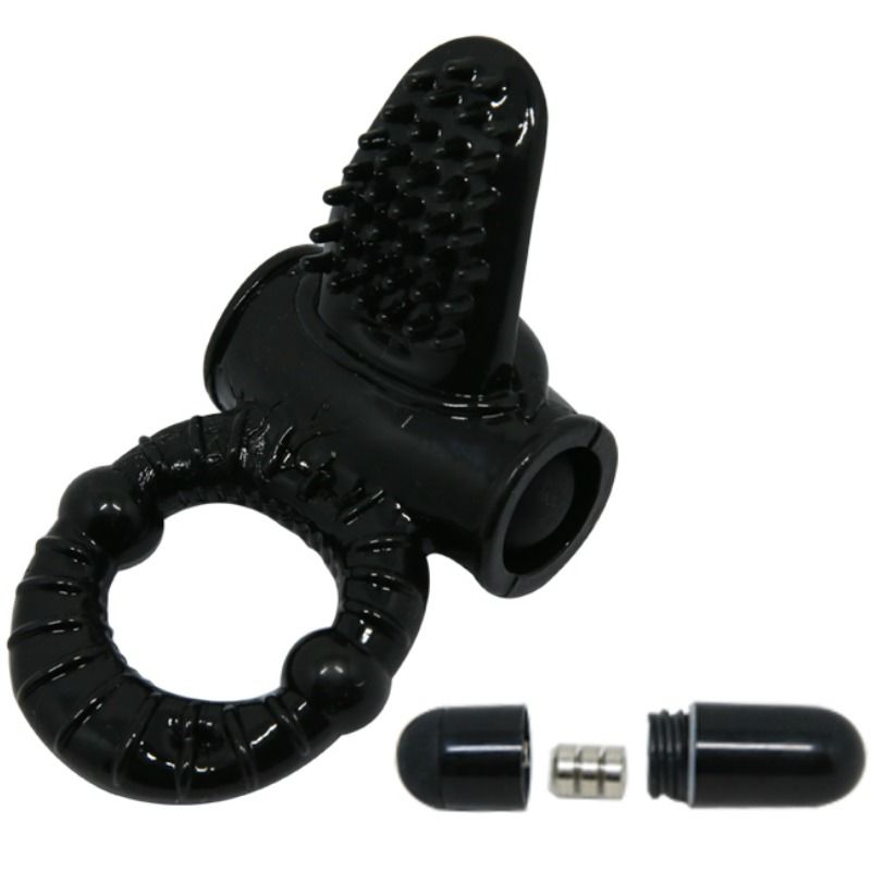 Enhance intimacy with the Baile Rabbit Vibrating Cock Ring. Strong vibrations, body-safe silicone, and clitoral stimulation for intensified pleasure. Batteries included.4