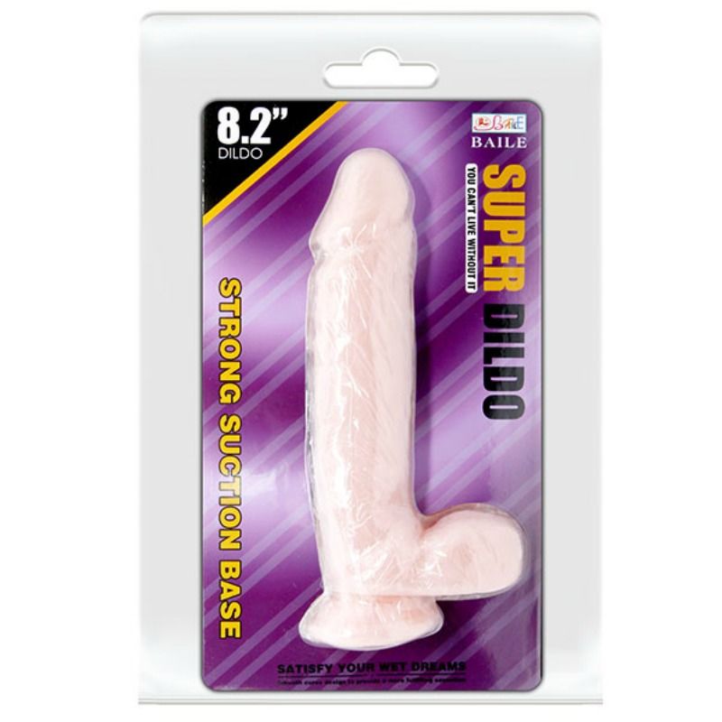 BAILE - Realistic Flexible TPR Dildo Suction Base