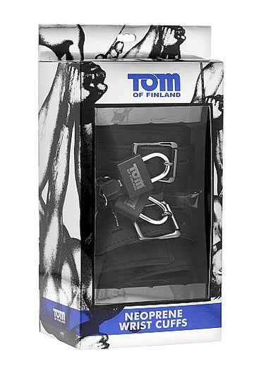 Tom Of Finland Neoprene Wrist Cuffs with Padlock – Handcuffs & Sex Restraints – product photo 2