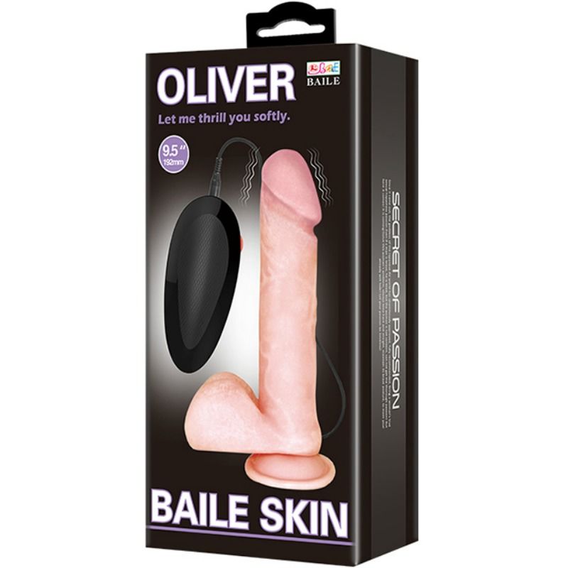 BAILE - Oliver Realistic Silicone Dildo Vibration by DelighToys