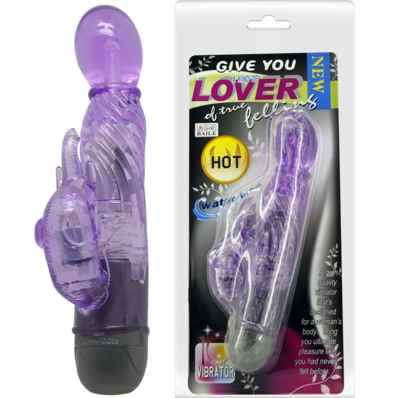 Enjoy dual stimulation with Baile Lover Rabbit Vibrator. Powerful rotating vibrations for G-spot and clitoris. Ships UK & EU. Order now for intense pleasure!12