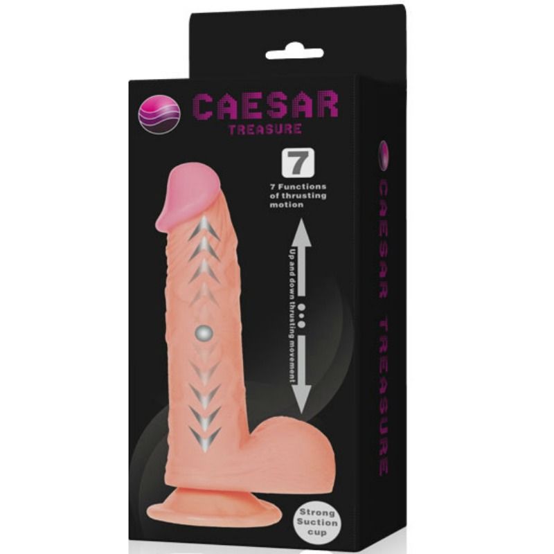 Enjoy hands-free pleasure with Baile Realistic Dildo Up&Down Function Caesar featuring 7 up & down modes and suction cup. Ships UK & EU. Order now for ultimate satisfaction!2