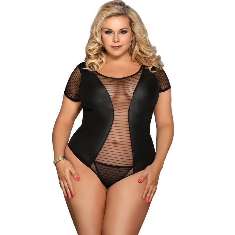 SUBBLIME - DelighToys Subblime Queen Plus Fetish Short Sleeve Teddy