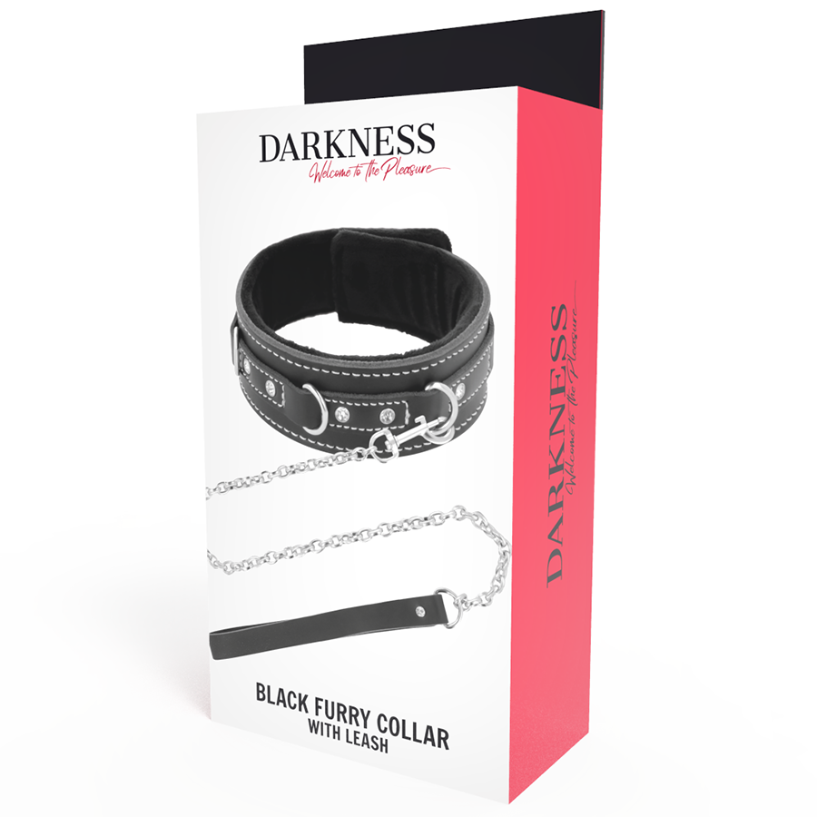 DARKNESS - Premium Leather Posture Collar Leash by DelighToys