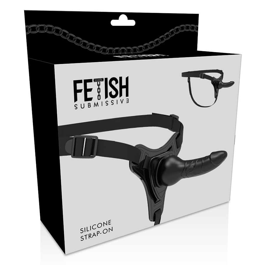 Fetish Submissive Harness - Black Silicone Realistic 16 Cm