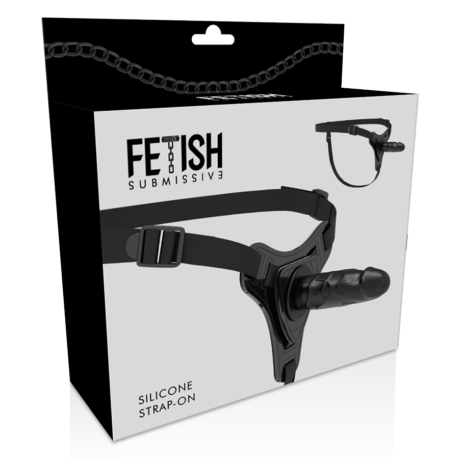 Fetish Submissive Harness - Realistic Black Silicone 15 Cm
