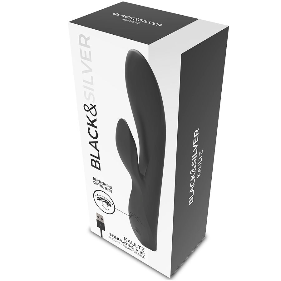 BLACK&SILVER - DelighToys Black & Silver Kaultz Touch Control Vibrator