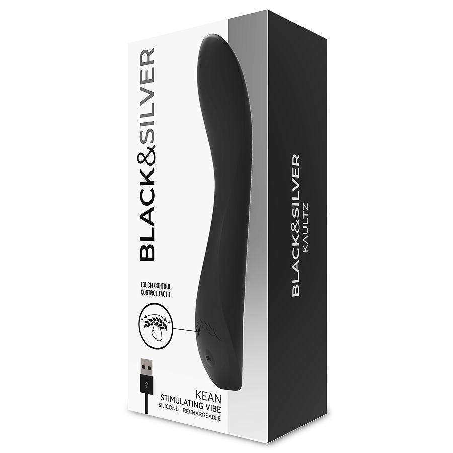 BLACK&SILVER - DelighToys Black & Silver Kean Vibrator Touch Control