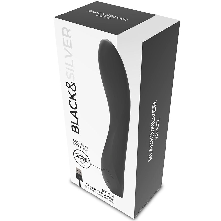 BLACK&SILVER - DelighToys Black & Silver Kean Vibrator Touch Control