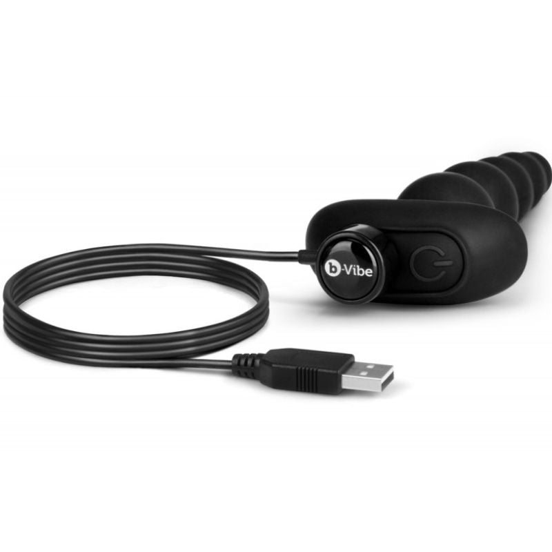 Explore deep anal pleasure with B-Vibe Five Anal Beads. 6 vibration levels, 15 patterns, remote control, USB rechargeable, travel lock, and body-safe silicone.3