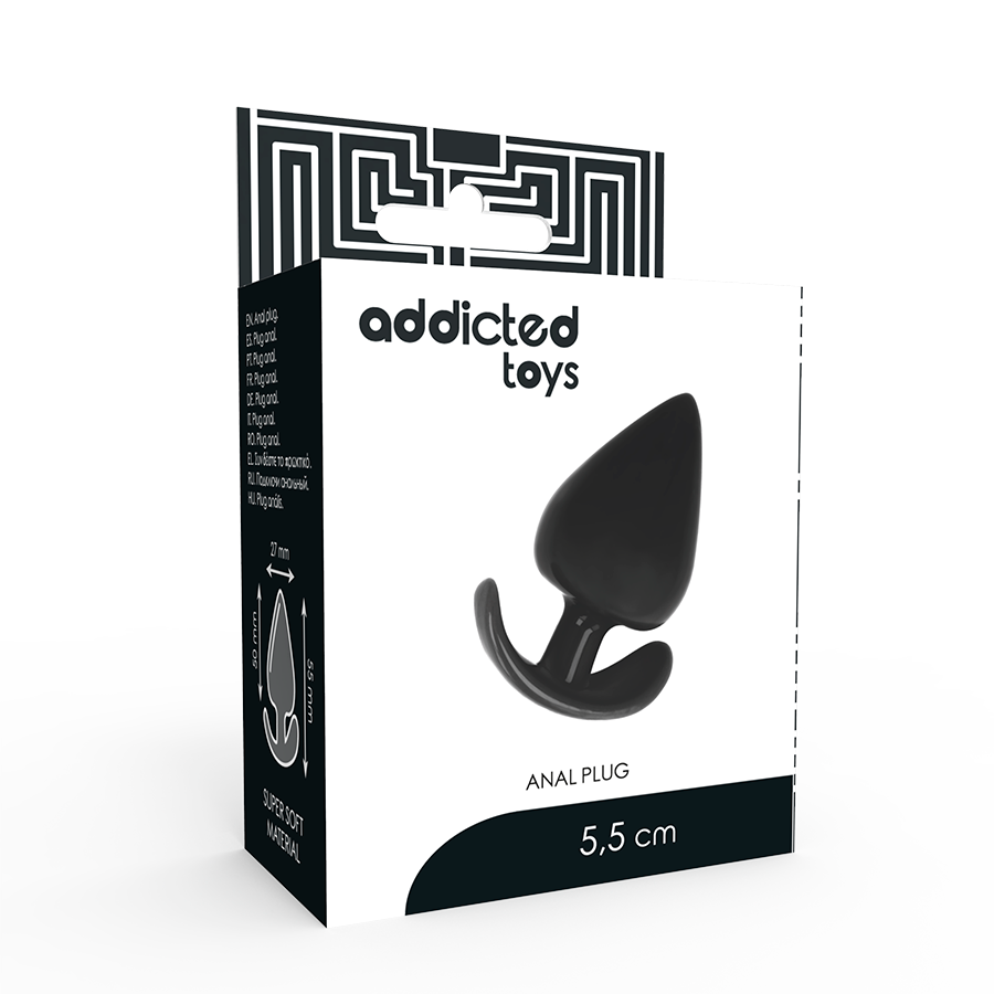 Discover Addicted Toys Anal Plug Butt, made with dual-density silicone for a realistic feel. Cone-shaped, hypoallergenic, and available in multiple sizes for tailored pleasure.4