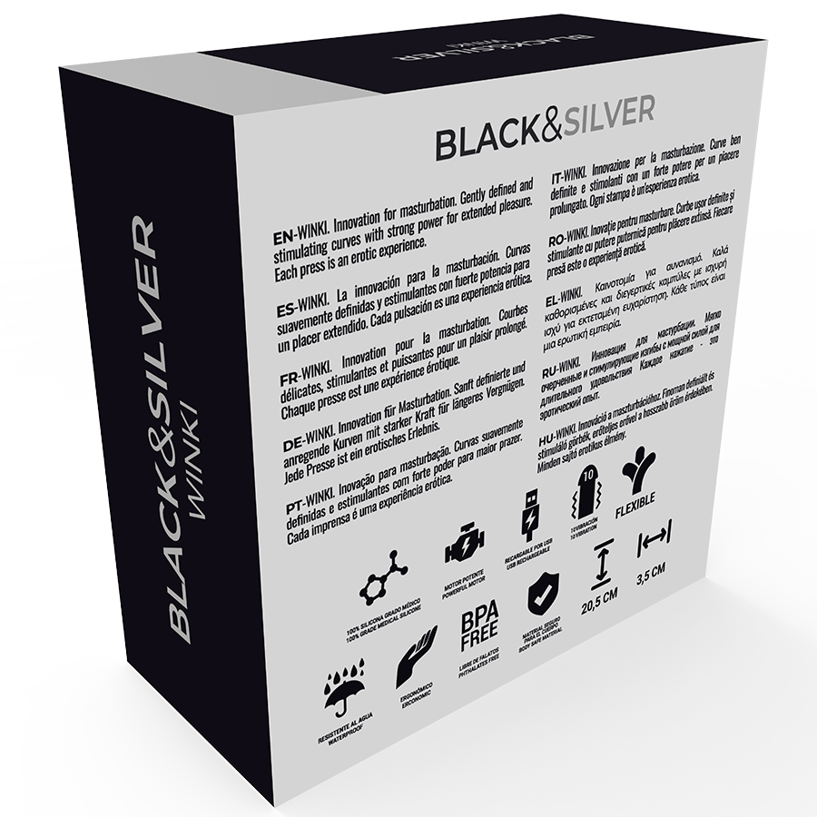 BLACK&SILVER - DelighToys Black&Silver Winki Masturbator