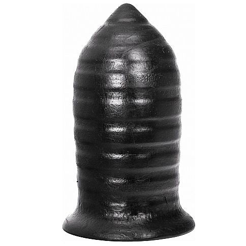 The All Black Thick Anal Plug ribbed, 8 cm diameter design provides intense anal stimulation. Hypoallergenic, body-safe, and compatible with water and silicone-based lubricants.2